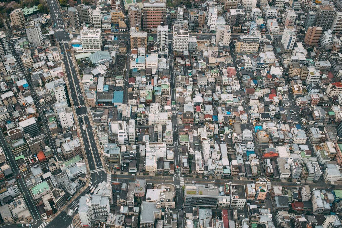 上空から見た住宅地